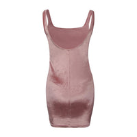 New Fashion Women Dress Pink Velvet Bodycon size sml - sparklingselections