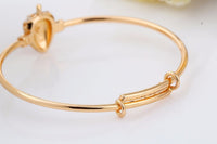 Gold Color Red Strawberry Pave Bangles Bracelets - sparklingselections