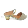 new Med Square Heels Ankle-Wrap Women Sandal size 657585