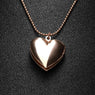Rose Gold Heart Shaped Locket Pendant Necklace