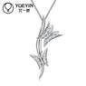 Silver Plated Butterfly Shape Crystal Women Pendant Necklace