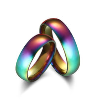 Rainbow Colorful Titanium Steel Ring - sparklingselections