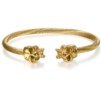 Gold  Skull Cuff Bangles For Women - sparklingselections