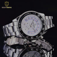 Rotatable Bezel Sapphire Glass Stainless steel Wrist Watch - sparklingselections