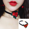 Red Roses Flower Collier Steampunk Chocker Chain Necklaces & Pendants