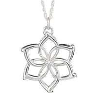 Queen Flower Silver Color Pendant  Necklace For  Women - sparklingselections