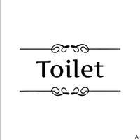 Bathroom Decor Toilet Door Vinyl Wall Decal