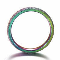 Stainless Steel Rainbow Rings For Women - sparklingselections