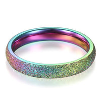 Stainless Steel Rainbow Rings For Women - sparklingselections