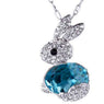 Women Cute Crystal Little Rabbit Shaped Pendant Necklace