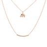 Golden Plated Lucky Us Elephant Double Balance Alloy Pendant Necklace