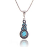 Crystal Tibetan Rhinestone Cross Pendant Necklace For Woman