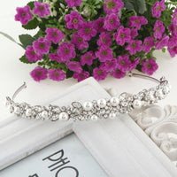 Bridal Elegant Simple Hair Piece Headband Crown - sparklingselections