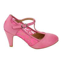 new Women Floral Lace T-Strap sandal - sparklingselections