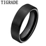 6mm Black Brushed Brand Ceramic Ring fOR Men