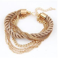 Multilayer Alloy Bangle Fashion Jewelry Bracelet - sparklingselections