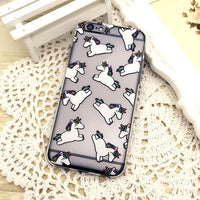 New Cool Cute Animals Transparent Silicone Cases for iPhone 6 6S - sparklingselections
