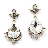 new Rhinestone Flower Shaped crystal Earings For Women