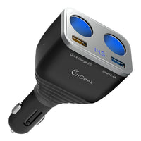 Sockets Cigarette Lighter Splitte Quick Charger For Car - sparklingselections