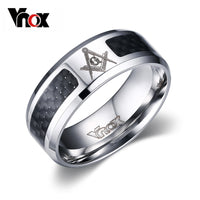 8 mm Stainless Steel & Carbon Fiber wedding ring