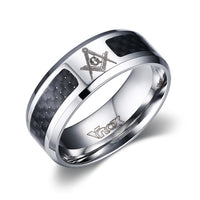 8 mm Stainless Steel & Carbon Fiber wedding ring