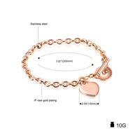 Women Jewelry Heart Rose Gold Color  Bracelet - sparklingselections