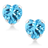 Women Blue Zirconia CZ Stud Earrings - sparklingselections
