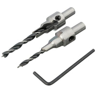 2pc Countersink Drilling 3 Steps Pilot Drill Bits Set - sparklingselections