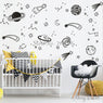 Universe Space Planet Star Wall Art for Kids Room