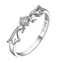 Angel Costume Rhinestone Wedding Rings Fashion Copper Women's Ring Jewelry