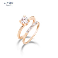 Fashion Gold Color  CZ Zircon Finger Ring - sparklingselections