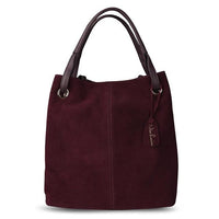 Women Real Split  Leather Tote Bag - sparklingselections