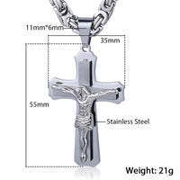 Christ Jesus Cross Pendant Necklace - sparklingselections