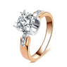 CLASSIC RING WITH ROUND CUT 1.5 CARAT AAA CUBIC ZIRCON - 18K PLATINUM PLATED OR ROSE GOLD COLOR