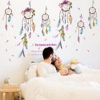 New Arrival Large Size 100*105cm Creative Feather Wall Stickers For Girls Bedroom