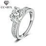 White Gold Cubic Zirconia Wedding Rings For Women