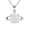 Fashion Angel Wings Natural Stone Pendant Necklaces