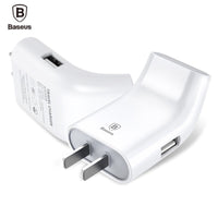 Universal Curve Dual USB Travel Wall Charger Adapter