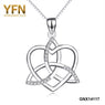Love Heart Celtic Knot Cross Pendant Necklace