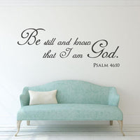 Christian Home Decor Be Still And Know Wall Stickers - sparklingselections