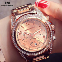 Rose Gold Luxury Brand wrist watch for Women - sparklingselections