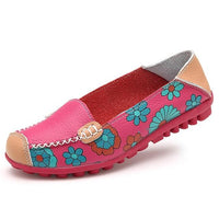 new Women Casual Genuine Leather Printing Loafers size 75859 - sparklingselections