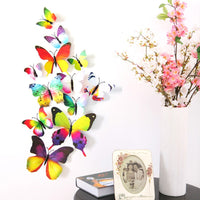 DIY 3D PVC Magnet Butterflies Wall Home Decor Sticker 12PCS