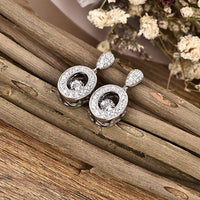 Silver Earringss with Stones with Natural Topaz CZ for Girlfriend - sparklingselections