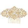 Gold Tone Bridal Flower Hair Comb Pins
