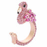 Sparkling Pink Flamingo Party Ring Fashion Women Romantic Wedding Ring Jewelry Accessory For Gifts Hot Sale Bridal Jewelry