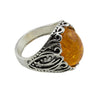 Silver Plated Vintage Oval Stone Ring for Women