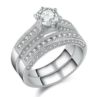 Sterling Silver Wedding Ring Sets For Women - sparklingselections