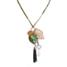 Fashion Long Sweater Chain Love Heart Peacock Necklace
