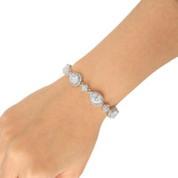 Women Bridal Bracelet Clear Cubic Zircon Bracelets - sparklingselections